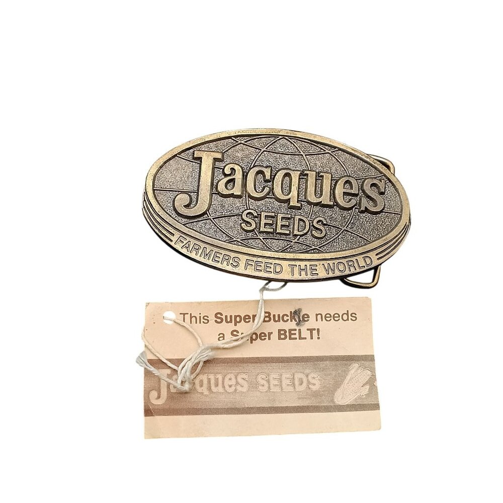 Jacques Seeds Vintage Metal Belt Buckle New with Tags 1970s